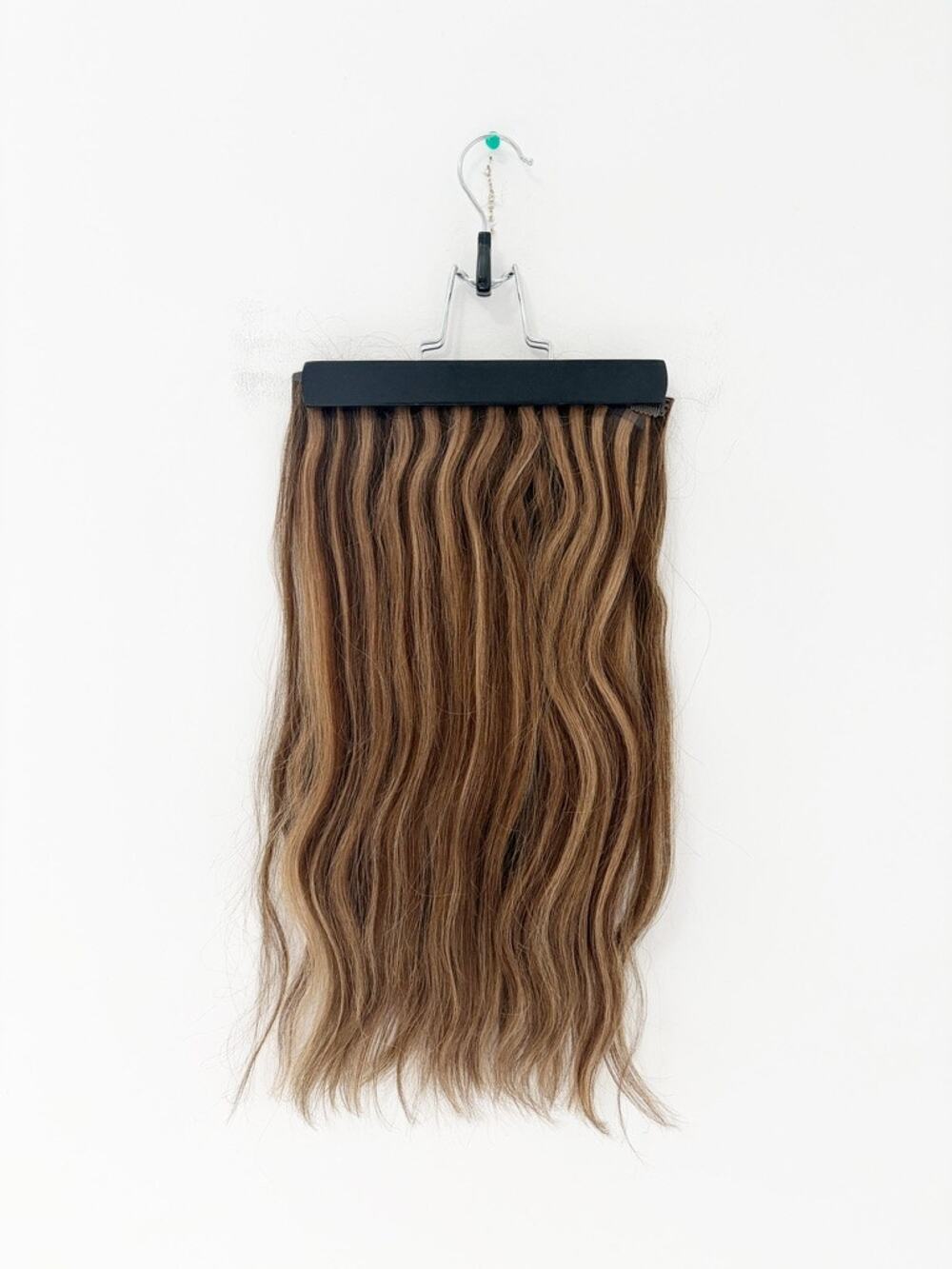 NEW Women's Human Hair 6 Piece Brown & Blonde Highlight Hair Extension Clip Ins